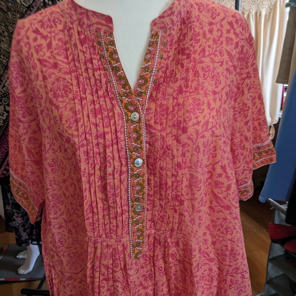 Pink Floral Maxi Dress - Picture 2 of 8
